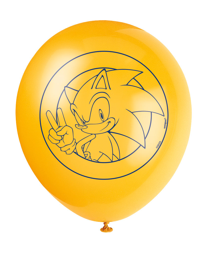Sonic the Hedgehog 12″ Latex Balloons by Unique from Instaballoons