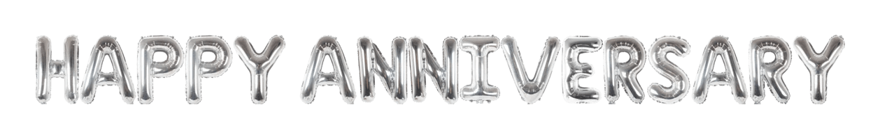 SoNice Mylar & Foil Happy Anniversary Balloon Banner Kit – Silver