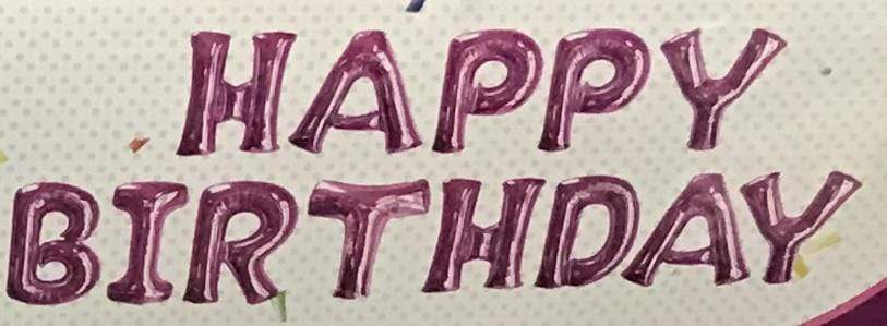 SoNice Mylar & Foil Purple Happy Birthday 16" Balloon Banner Kit