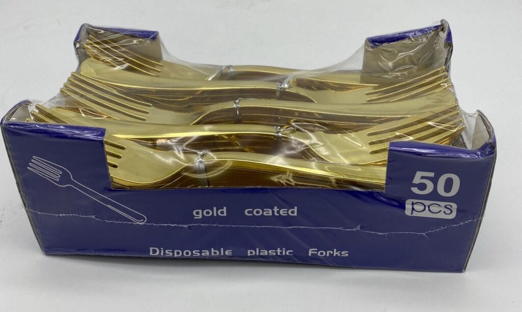 SoNice Party Supplies Fancy Party Forks Gold (50 count)