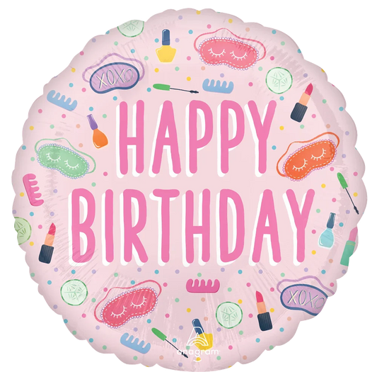 Spa Party Happy Birthday 18″ Foil Balloon by Anagram from Instaballoons