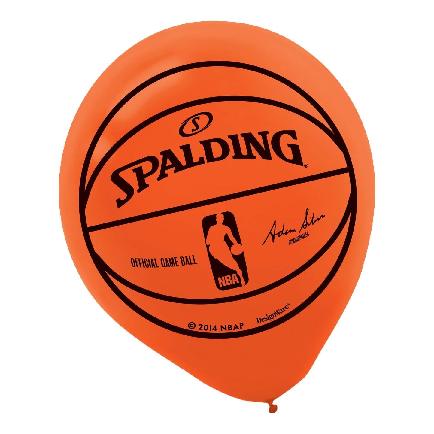 Spalding Basketball 12" Printed Latex Balloons 6ct - Amscan