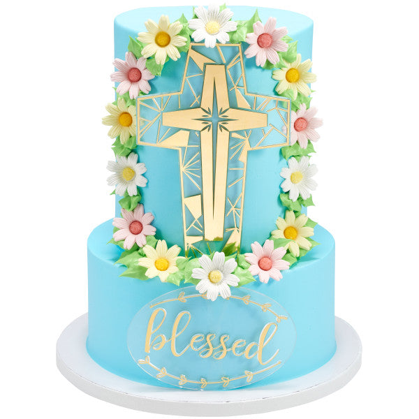 Stained Glass Cross Layon by DecoPac from Instaballoons