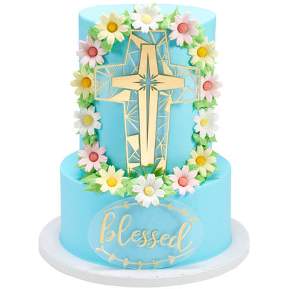 Stained Glass Cross Layon by DecoPac from Instaballoons