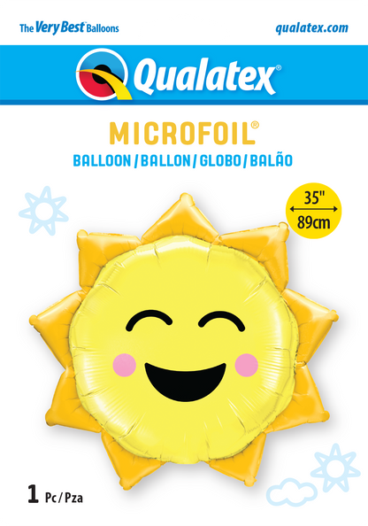 Sunny Smile Sun 35″ Foil Balloon by Qualatex from Instaballoons