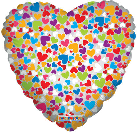 SV Deco Hearts Clear View 18″ Foil Balloon by Convergram from Instaballoons
