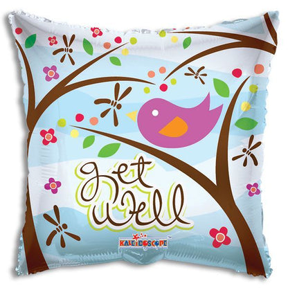 SV Get Well Cntmpry Bird 18″ Foil Balloon by Convergram from Instaballoons