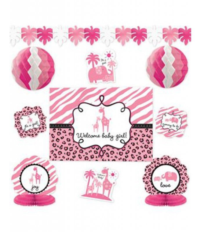 Room Decorating Kit - Sweet Safari Girl (10ct) - Amscan