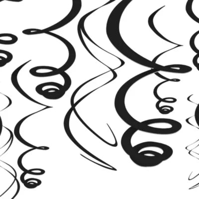 Swirl Deco Black by Amscan from Instaballoons