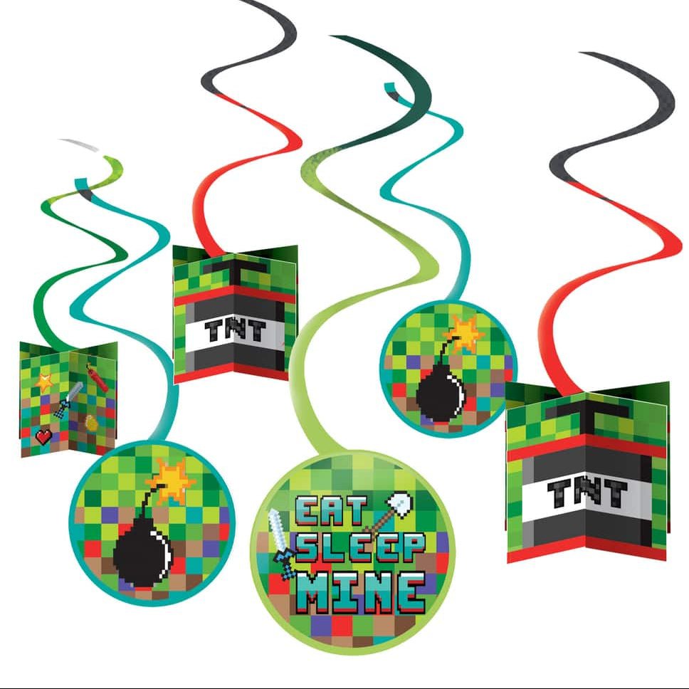Swirl Decorating Kit - Pixel Party (12ct) - Amscan