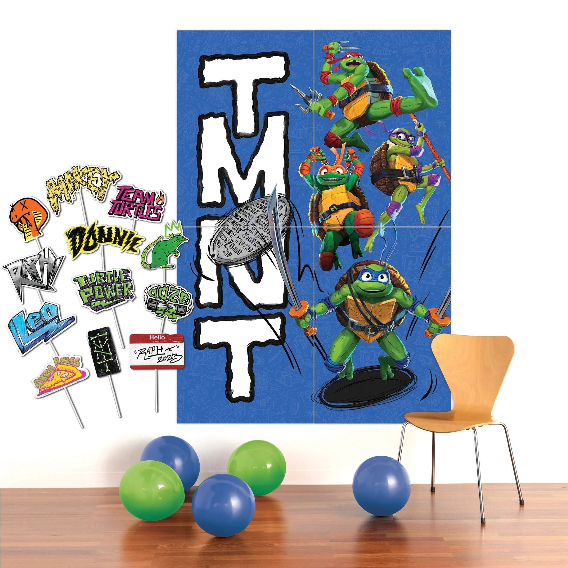 TMNT Mayhem Backdrop with Props Kit by Amscan from Instaballoons