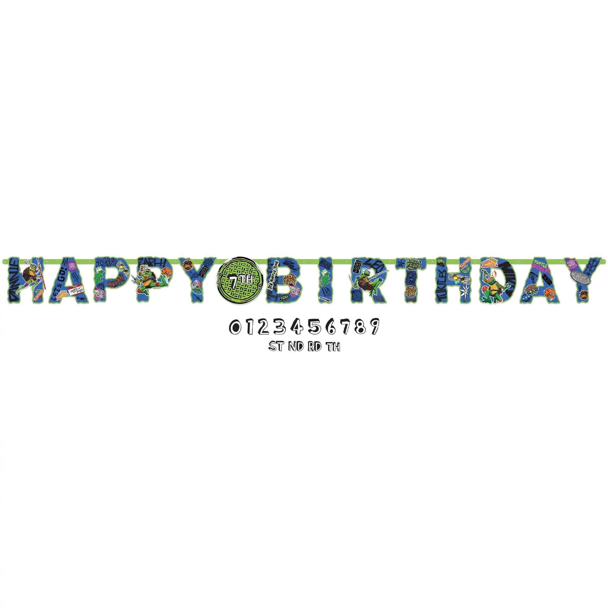 TMNT Mayhem Birthday Banner Kit by Amscan from Instaballoons