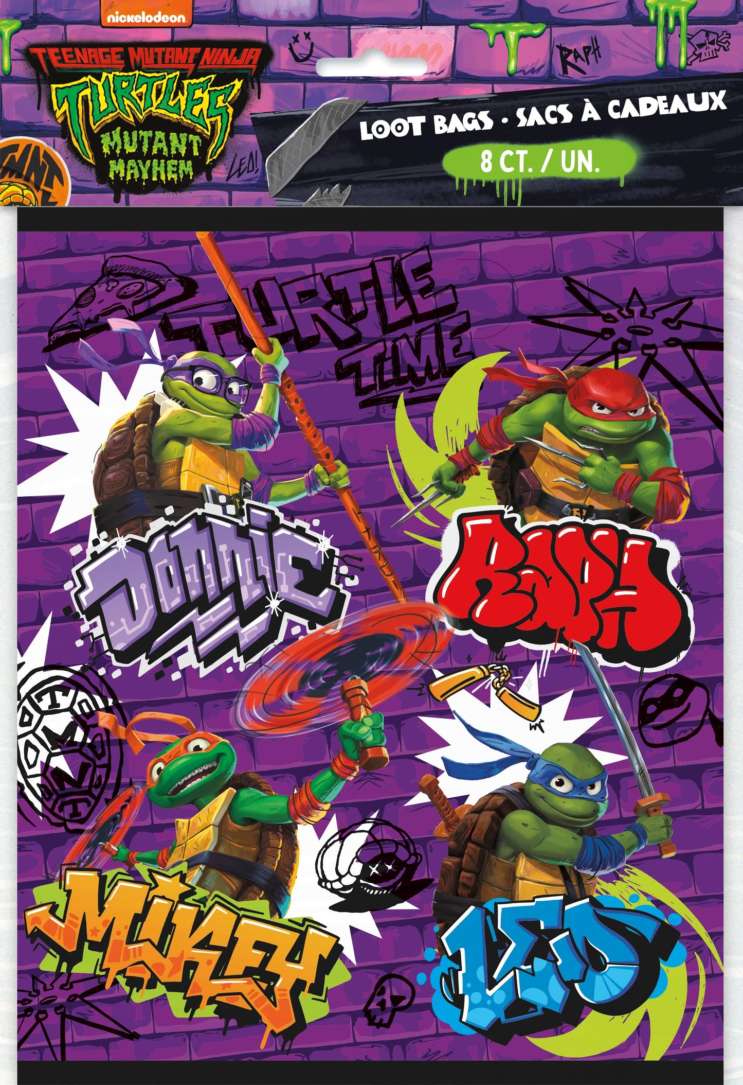 TMNT Mayhem Loot Favor Bags by Unique from Instaballoons