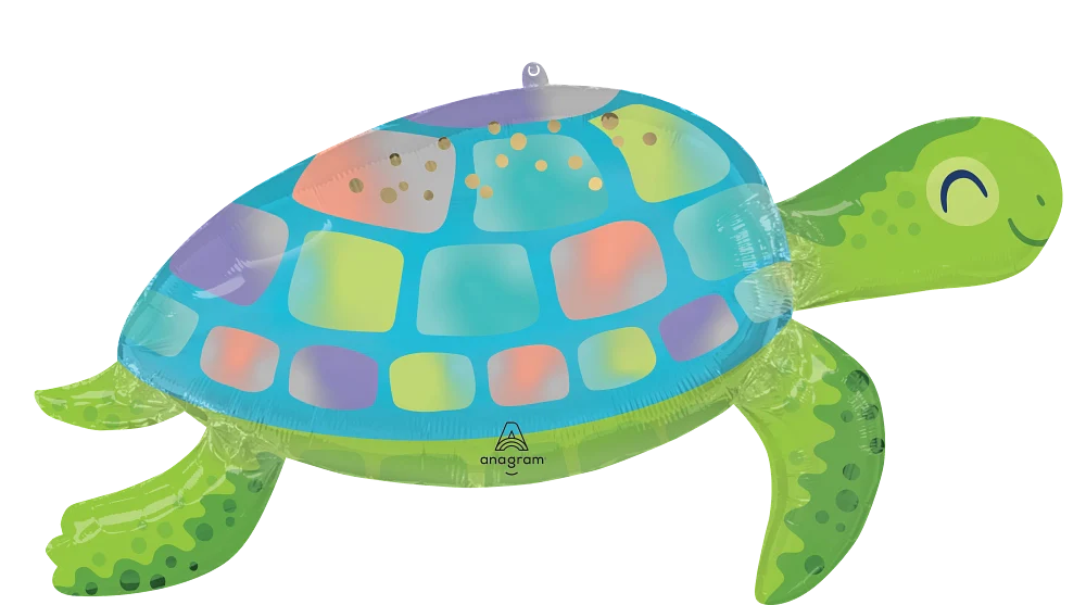Under the Sea Turtle 38″ Foil Balloon by Anagram from Instaballoons