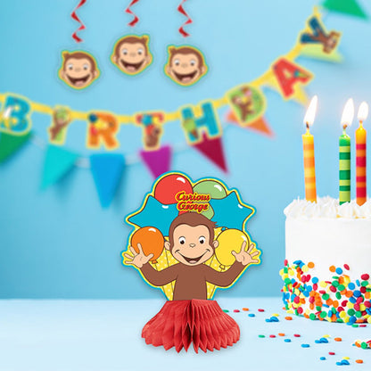 6.5ft Curious George Jointed Happy Birthday Banner