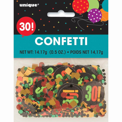 Unique Balloon Accessories Bday Cheer Confetti with Printed Age (.5oz)