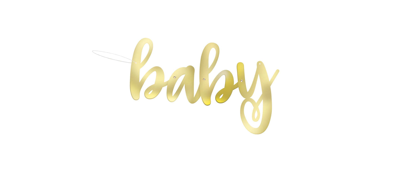 Unique Banners Oh Baby Gold Foil Banner