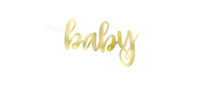 Unique Banners Oh Baby Gold Foil Banner