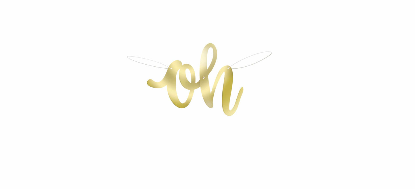 Unique Banners Oh Baby Gold Foil Banner