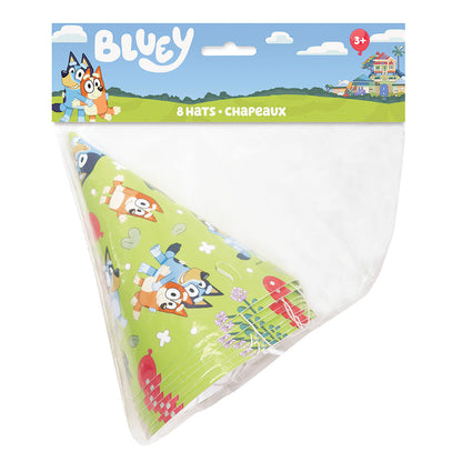 Bluey Party Hats (8 Pk)
