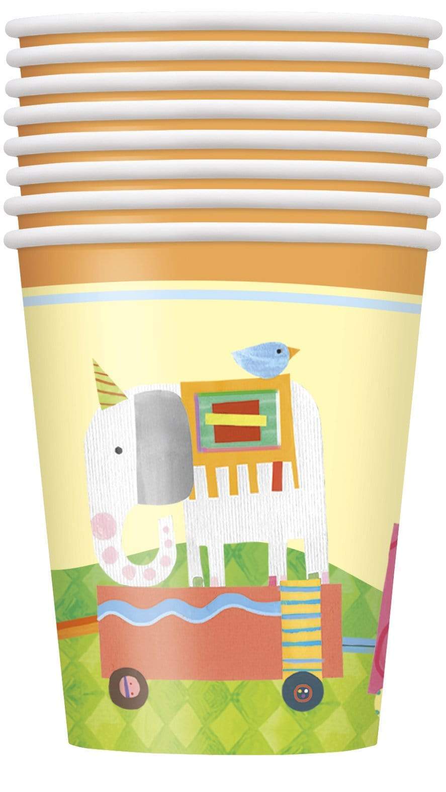 Unique Circus Animal 9oz Cups (8 count)