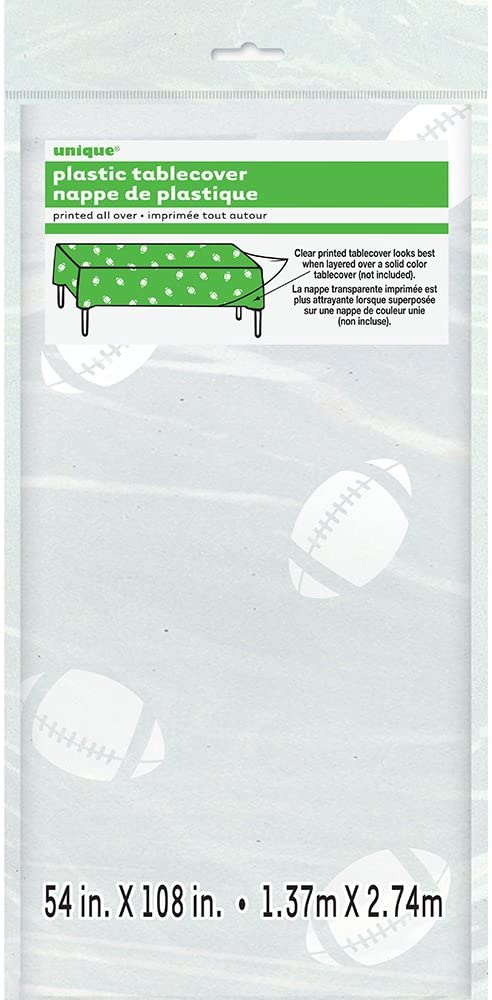 Unique Clear Football Plastic Tablecover