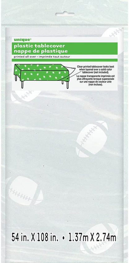 Unique Clear Football Plastic Tablecover