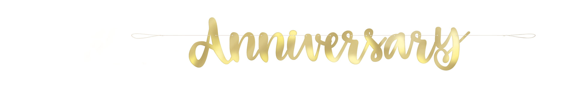 Unique Gold Script Foil  "Happy Anniversary" Banner