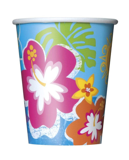 Unique Hula Beach Party 9oz Paper Cups (8 count)