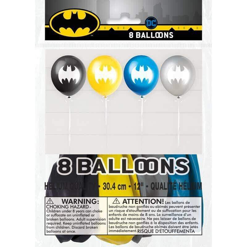 Unique Latex Batman Symbol 12″ Latex Balloons (8 count)