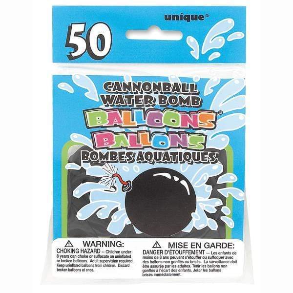 Unique Latex Cannonball Water Bomb Balloons (50 count)