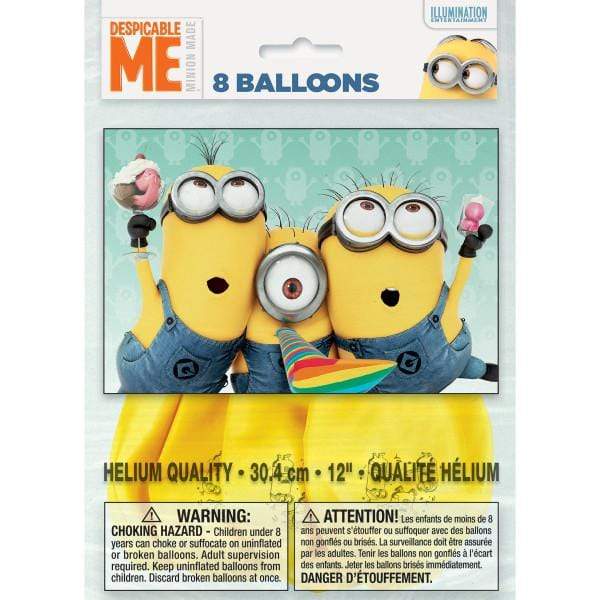 Unique Latex Despicable Me 12″ Latex Balloons (8 count)