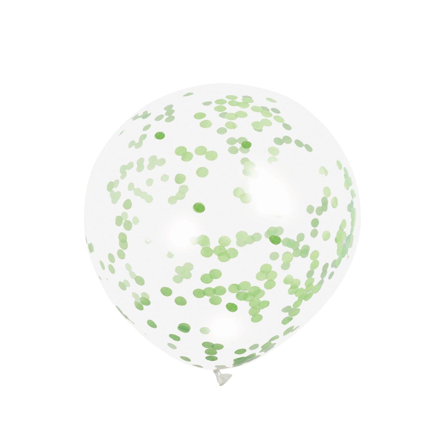 Unique Latex Lime Green 12" Clear Confetti Balloons (pack of 6)