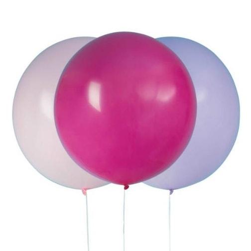 Unique Latex Pink Lavender Hot Pink 24″ Latex Balloons (3 count)