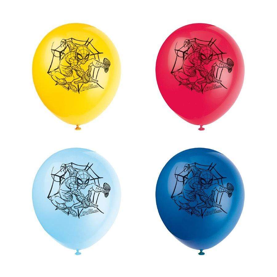 Unique Latex Spider-Main 12″ Latex Balloons (8 count)
