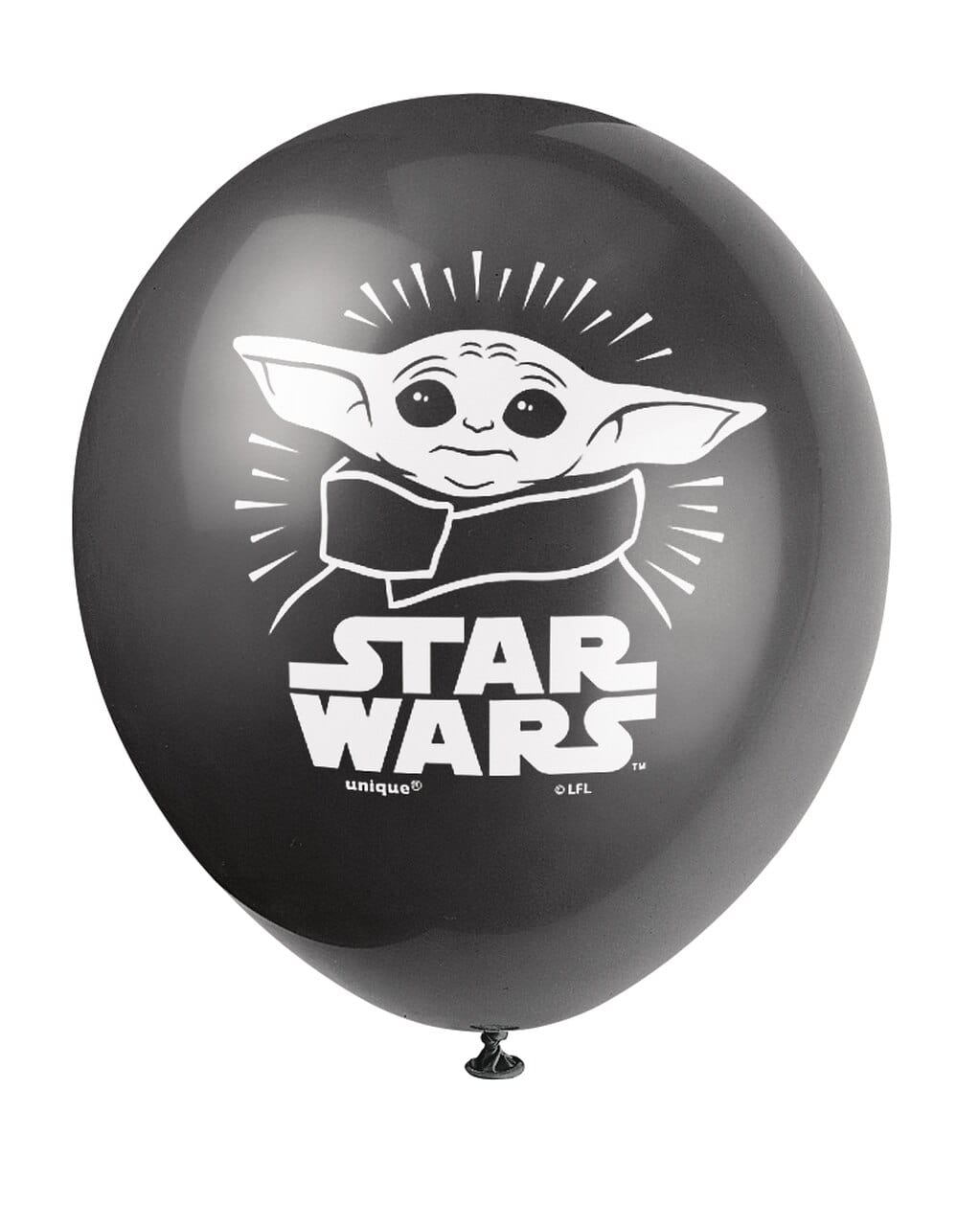 Unique Latex Star Wars Baby Yoda Mandalorian 12″ Latex Balloons (8 count)