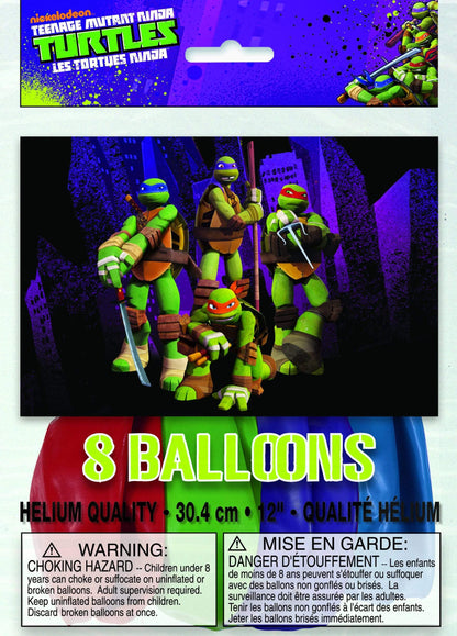 Unique Latex Teenage Mutant Ninja Turtles 12″ Latex Balloons (8 count)