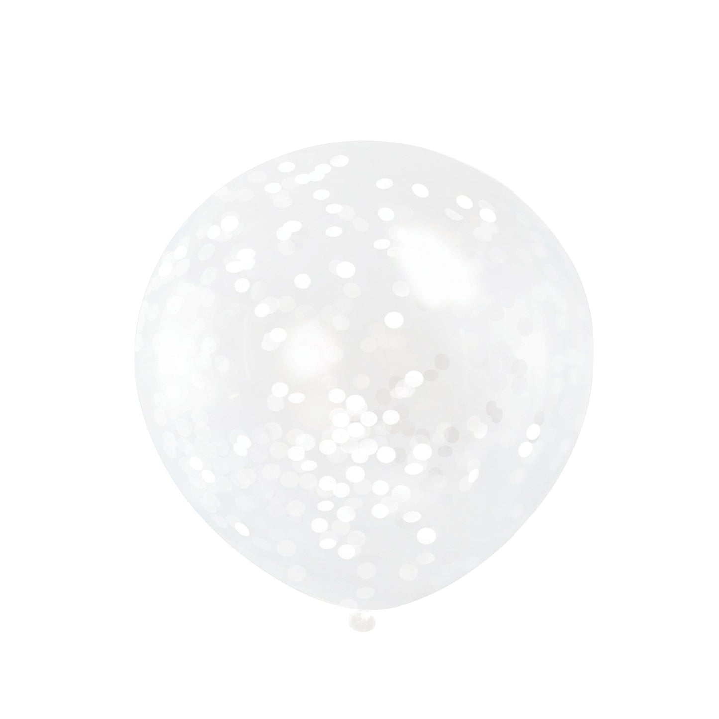 Unique Latex White 12" Clear Confetti Balloons (pack of 6)