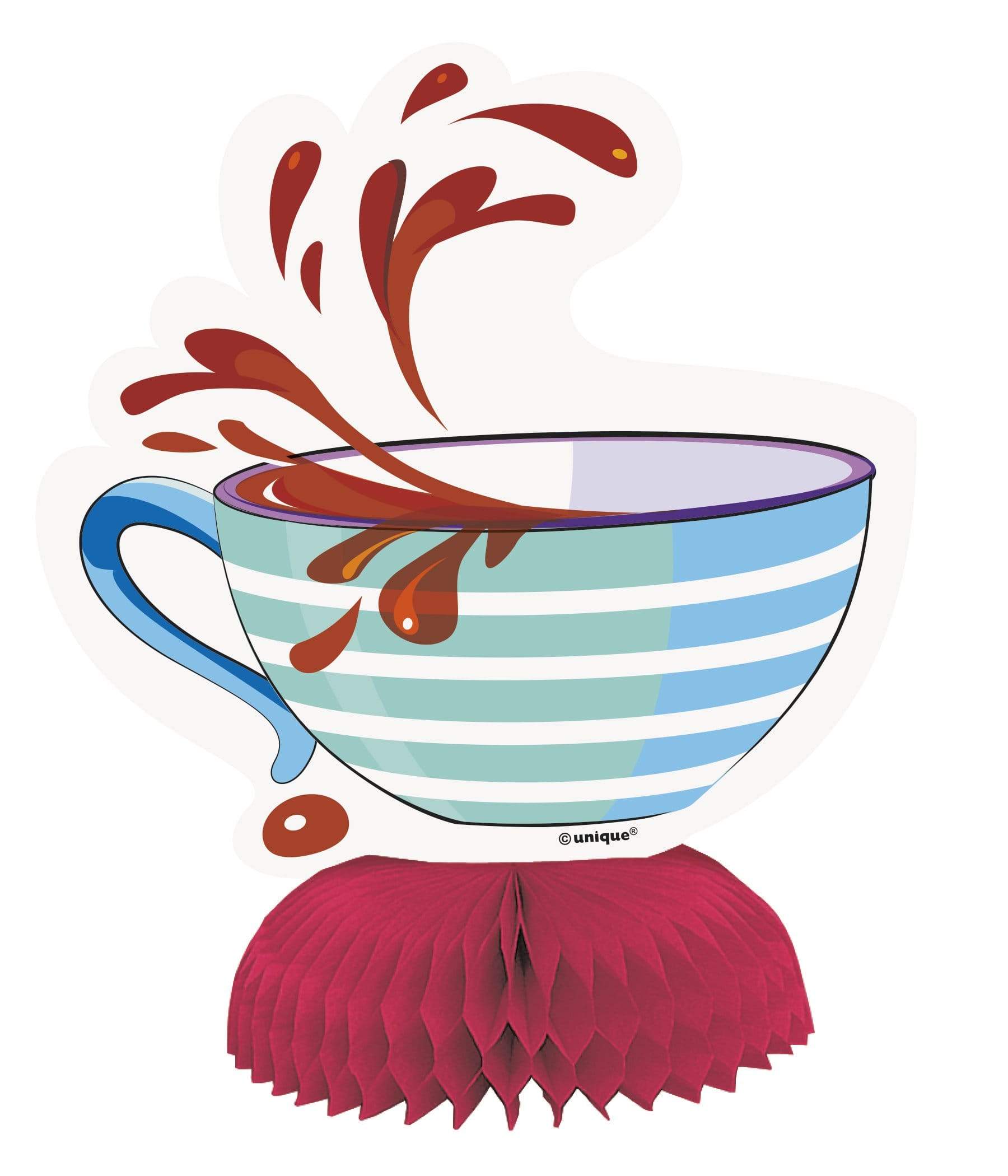 Unique Mad Hatter Tea Party Mini Honeycomb Decorations 4ct (4 count)