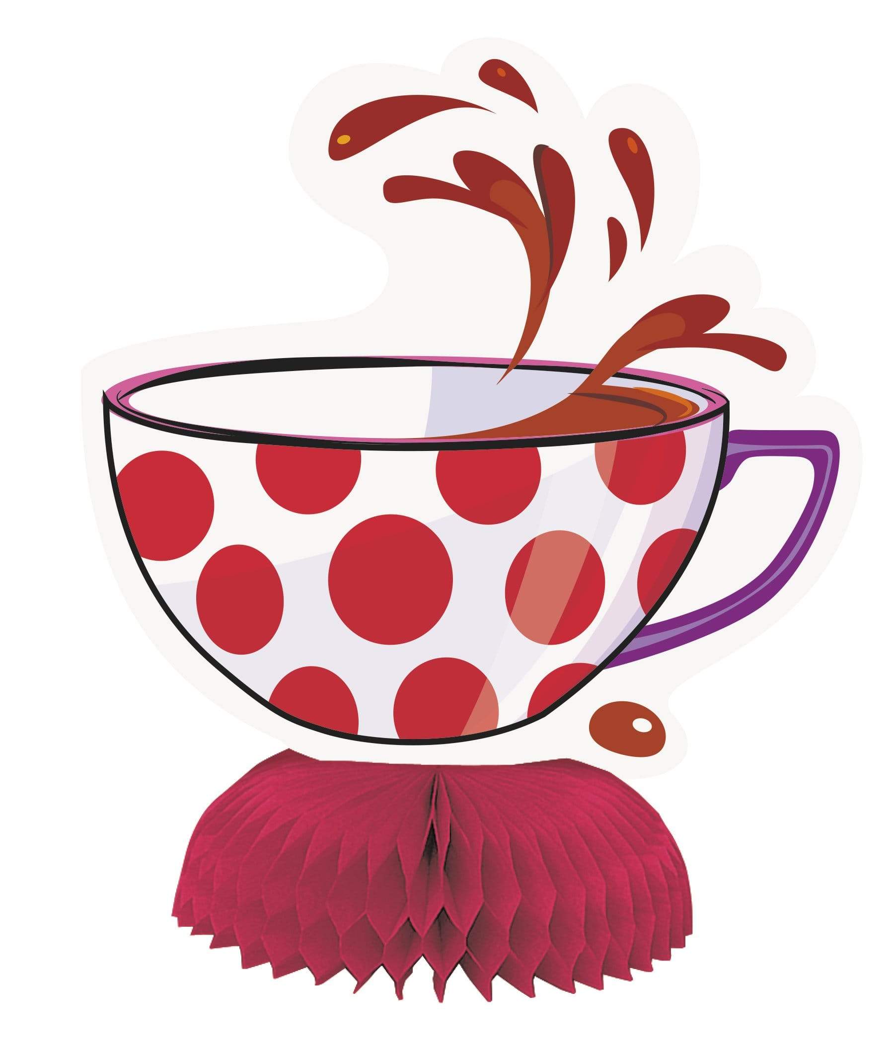 Unique Mad Hatter Tea Party Mini Honeycomb Decorations 4ct (4 count)