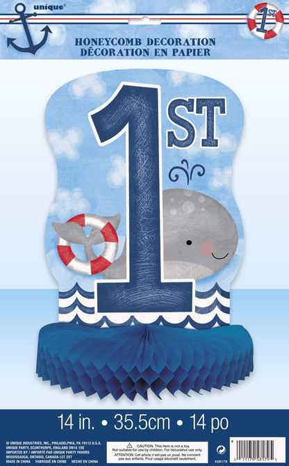 Unique Nautical 1st Honey Comb Centerpiece 14″