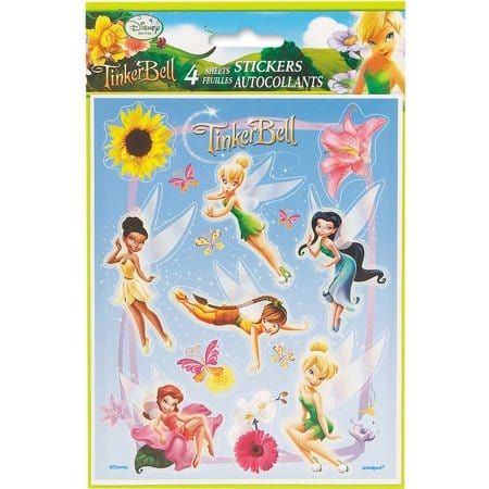 Unique Party Supplies 4 Fairies Sticker Sheets