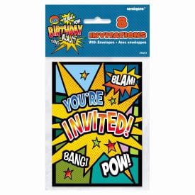 Unique Party Supplies Birthday Blast Invitations (8 count)