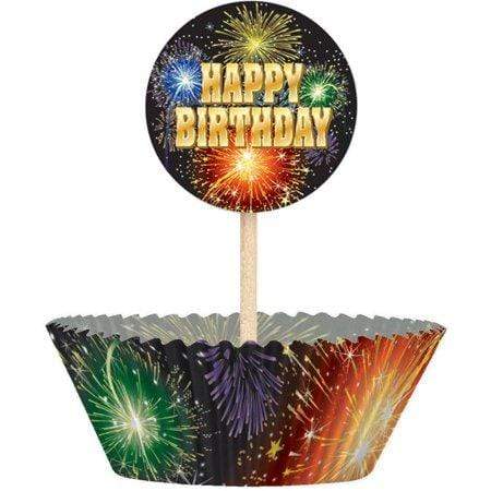 Unique Party Supplies Birthday Burst Cupcake Kit (24 count)
