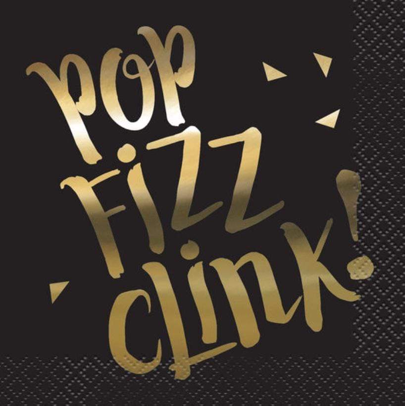 Unique Party Supplies Chic Party Foil Beverage Napkins (16 count)