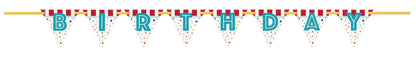 Unique Party Supplies Circus Carnival Happy Birthday Flag Banner