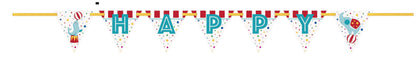 Unique Party Supplies Circus Carnival Happy Birthday Flag Banner