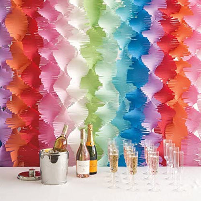 Unique Party Supplies Fringe Tissue Garland Ruby Red