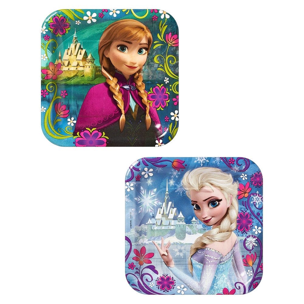 Unique Party Supplies Frozen Square Plates 7″ (8 count)