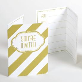 Unique Party Supplies Golden Birthday Invitations (8 count)